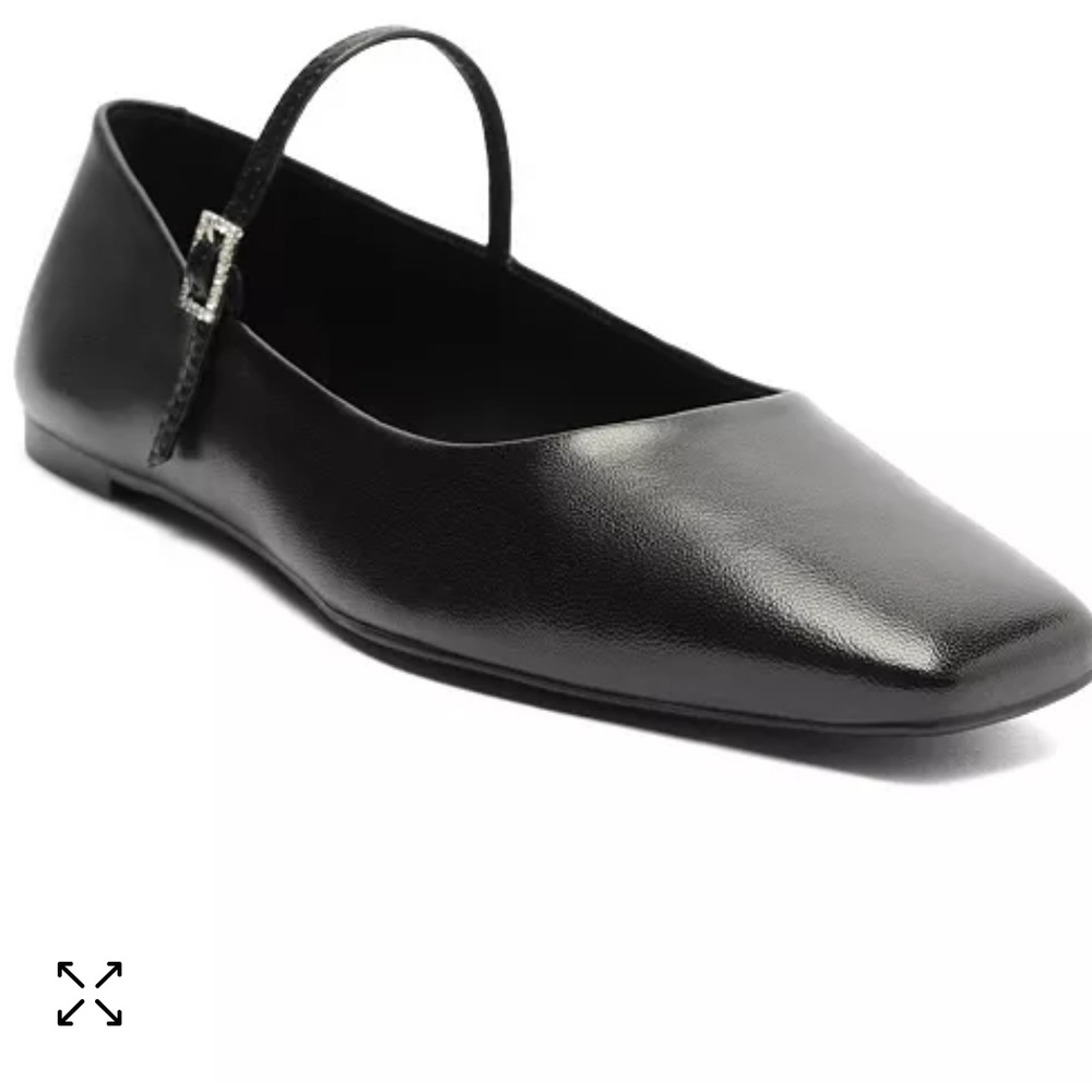 Arezzo Women’s Eleanor Ballet Flat square toe black size 8.5 NEW